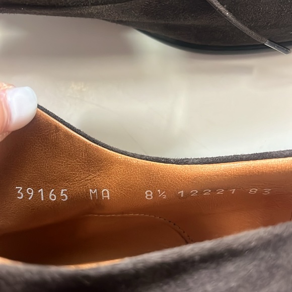 MORESCHI Dublin Dark Brown Suede Cap-Toe Oxford Shoes - Size 8.5 - G61-21 - Picture 9 of 10